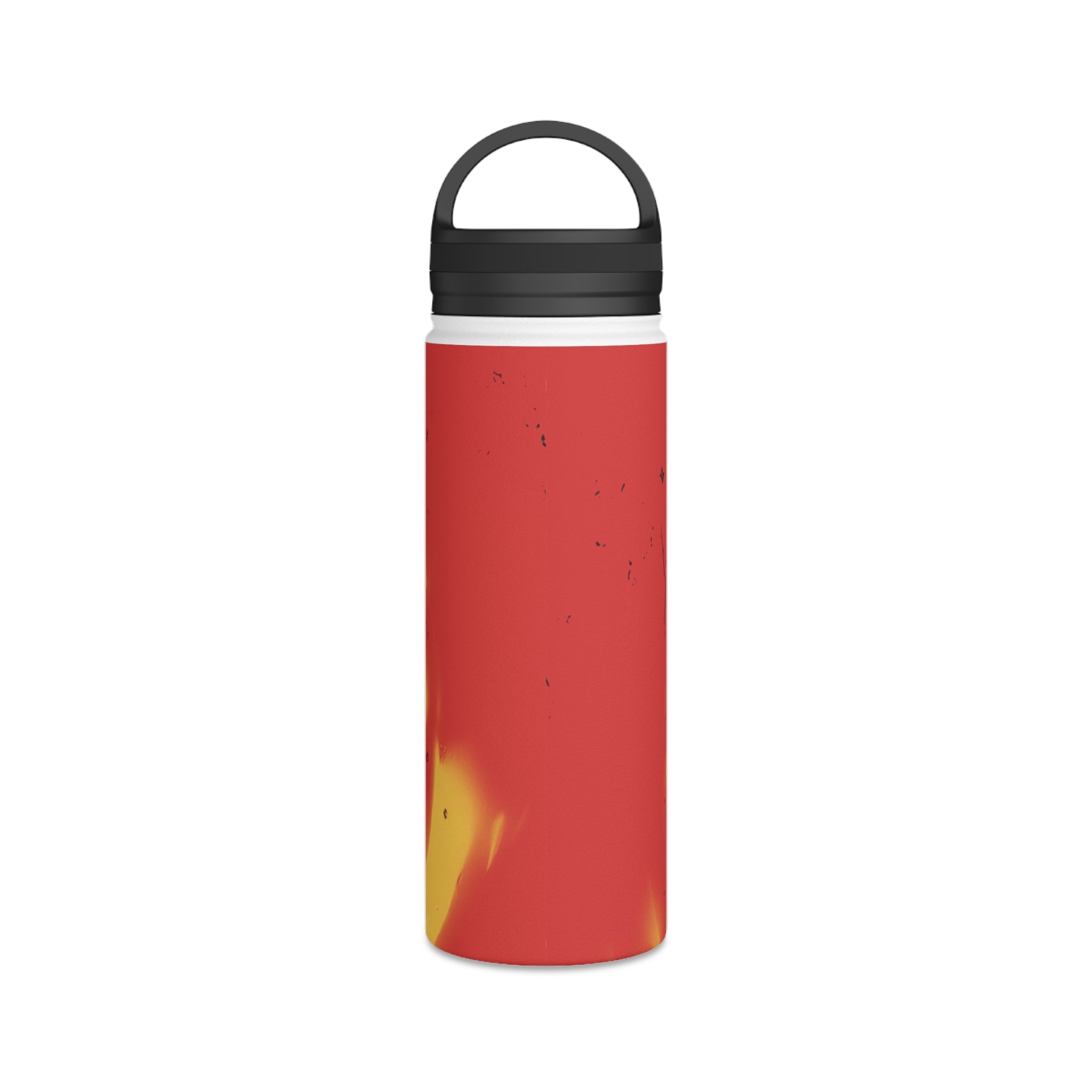 Yes! Yes! Water Bottle Stainless steel water bottle with Skibidi toilet against flames on white background