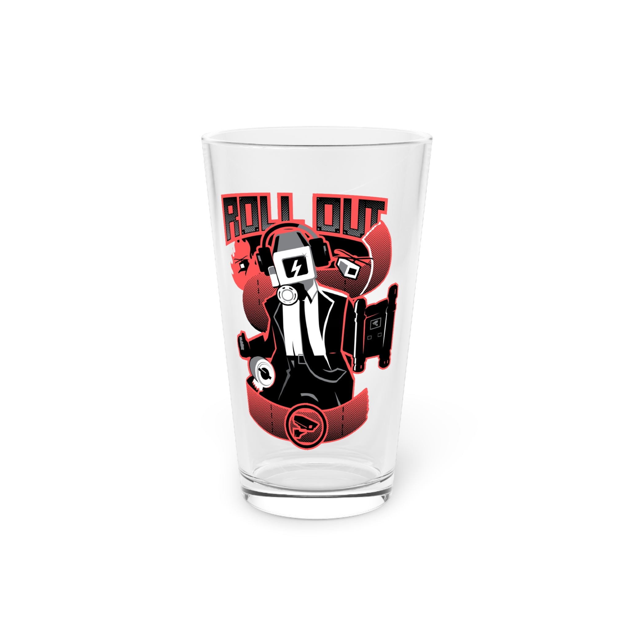 Roll Out Pint Glass