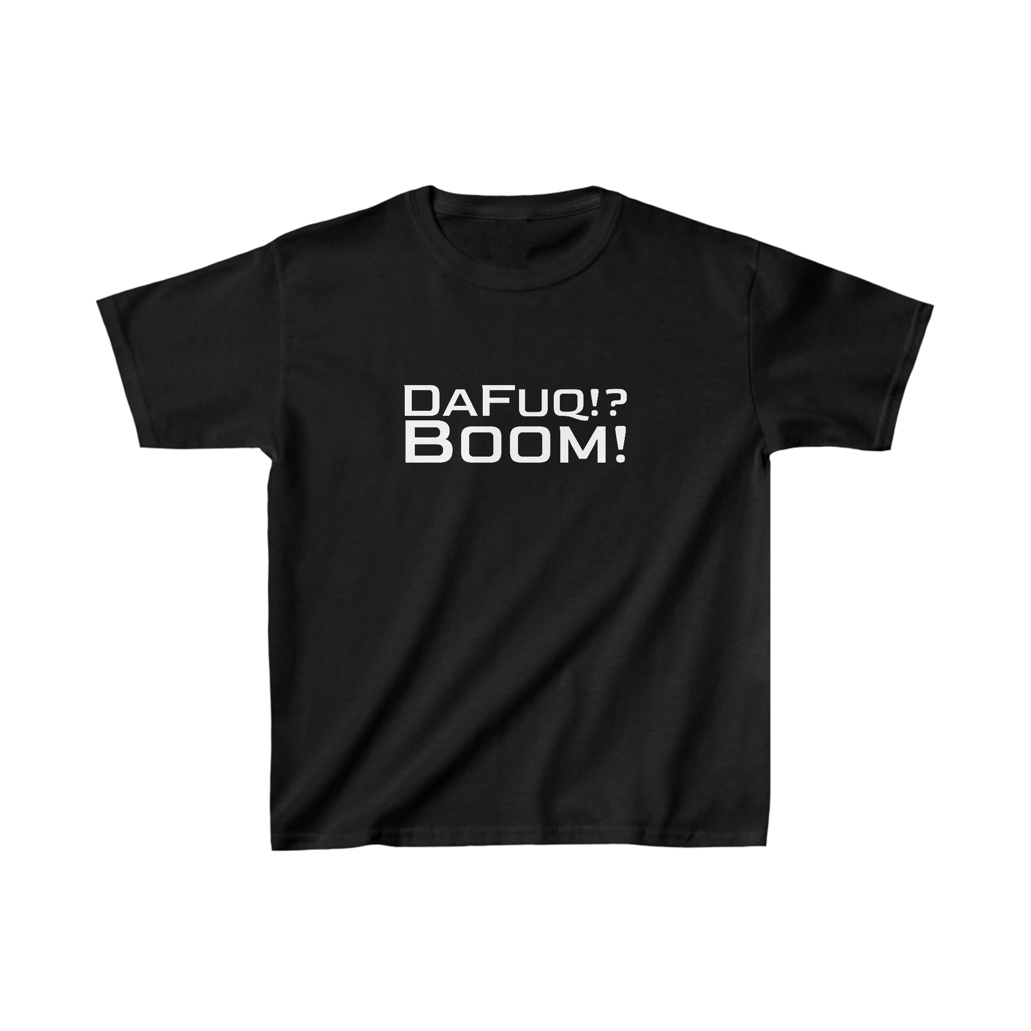 Black Youth tee with the DaFuq!?Boom! logo centered