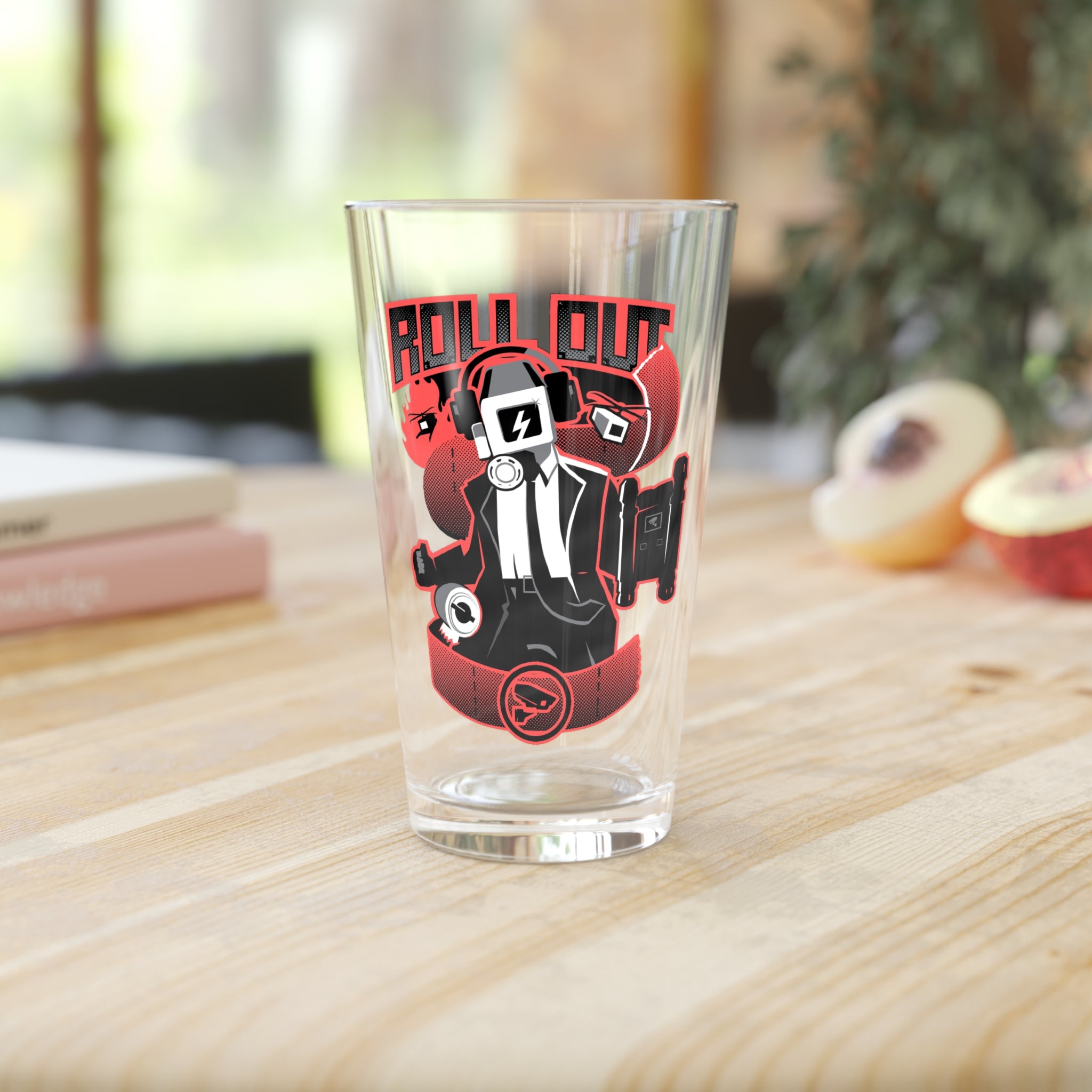 Roll Out Pint Glass
