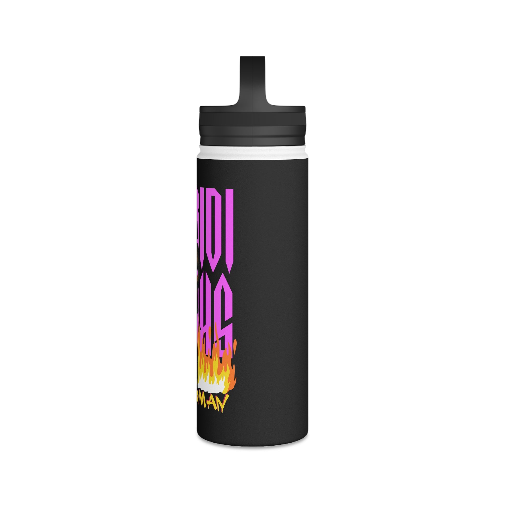 he essence of the brand while ensuring you stay refreshed on the go. Alt Tag: "Black 18oz water bottle with TV Woman artwork from Skibidi