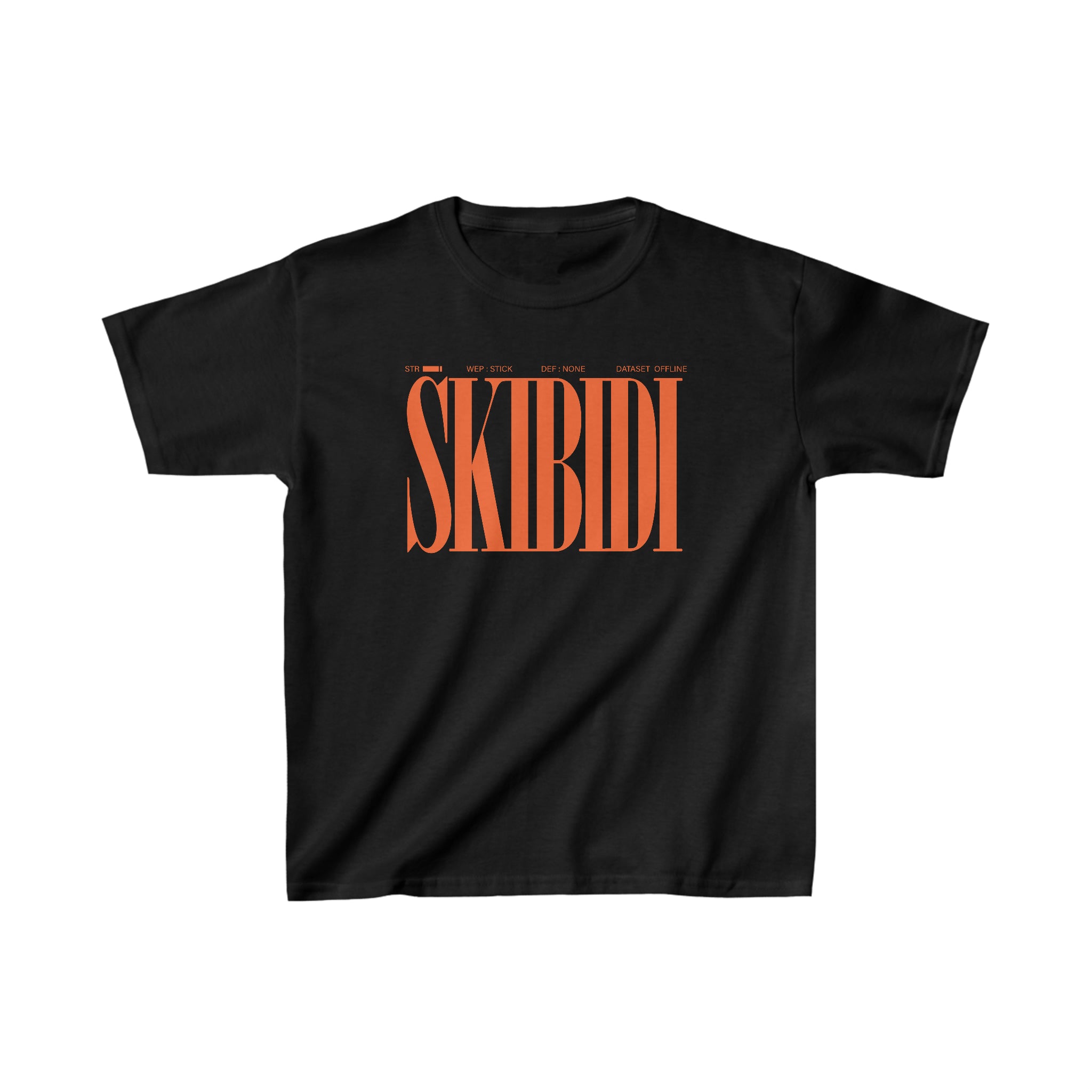 SKIBIDI logo youth tee, black shirt