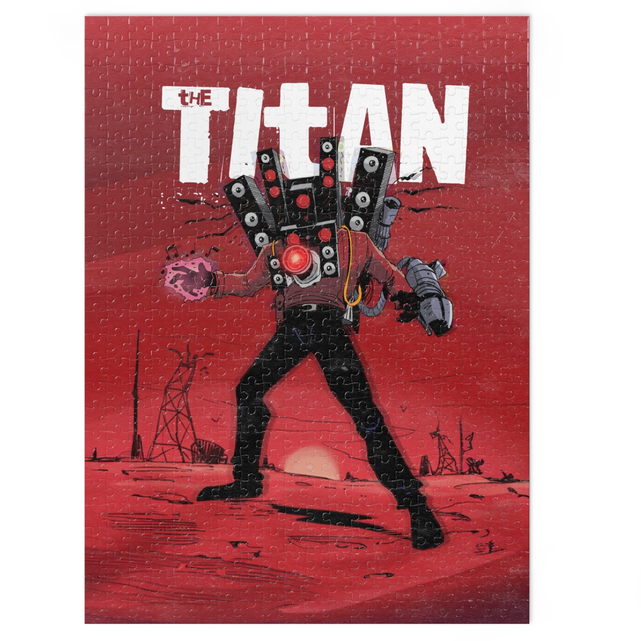 500-piece jigsaw puzzle showcasing Titan Speakerman design.